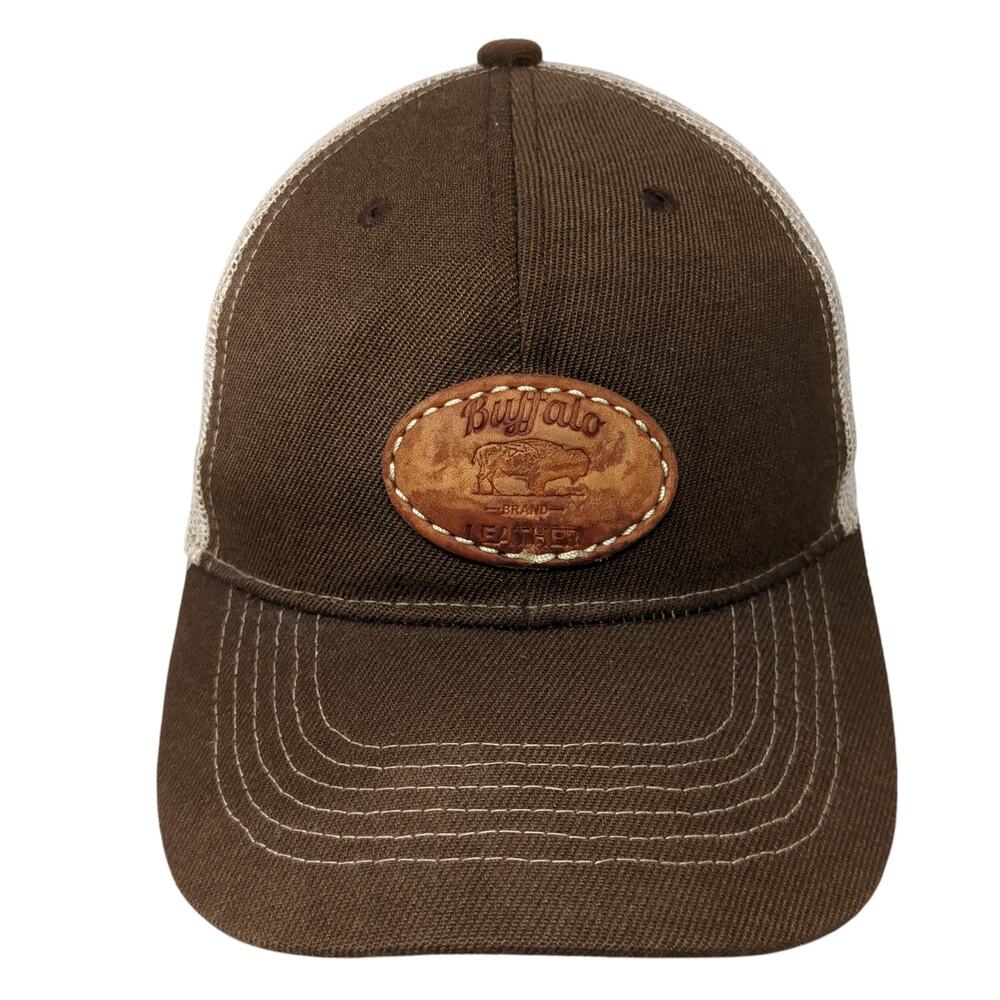 Buffalo Brand Snapback Trucker Hat Brown One Size Adjustable Mesh Back Cobra
